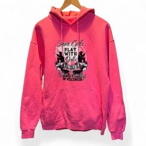 Hot Pink Graphic Hoodie